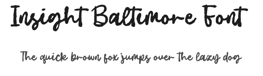 Insight Baltimore Font by Anxietype Foundry — Script Handwritten Font