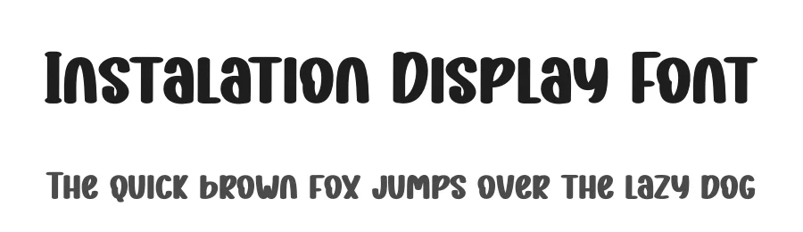 Instalation Display Font by andikastudio — Display Font