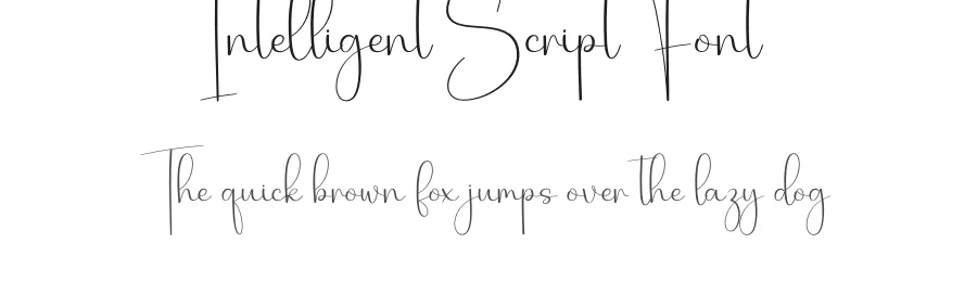 Intelligent Script Font by creativeletter — Script Handwritten Font