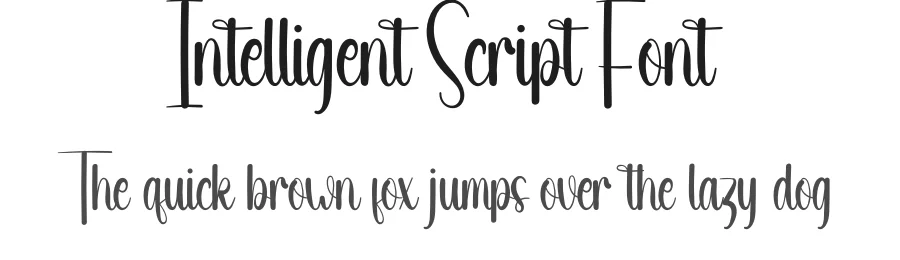 Intelligent Script Font by creativeletter — Script Handwritten Font