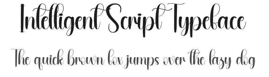 Intelligent Script Typeface by andikastudio — Script Handwritten Font