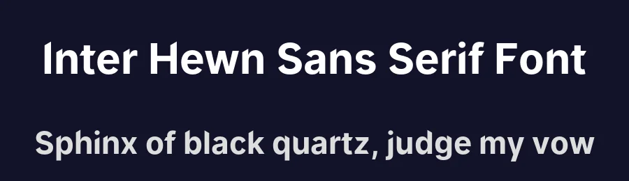 Inter Hewn Sans Serif Font by Camille Khubbetdinov — Sans Serif Font — thumbnail 2