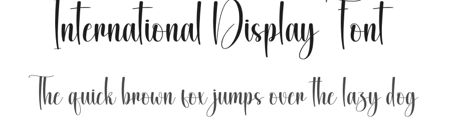 International Display Font by creativeletter — Script Handwritten Font