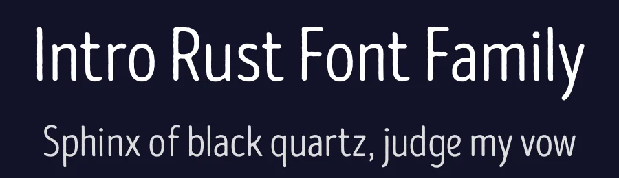 Intro Rust Font Family by Fontfabric — Display Font — thumbnail 2