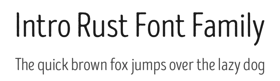 Intro Rust Font Family by Fontfabric — Display Font
