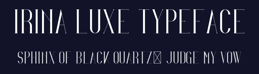 Irina Luxe Typeface by Vladfedotovv — Serif Font — thumbnail 2