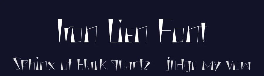 Iron Lien Font by Tera Asset Garage — Display Font — thumbnail 2