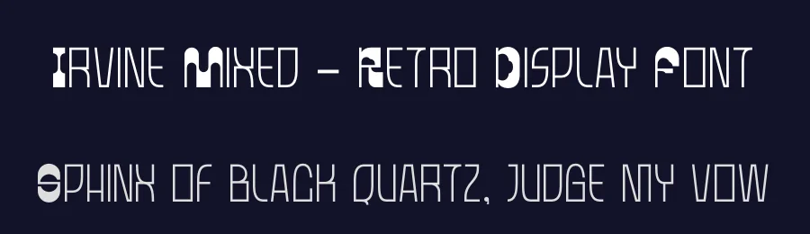 Irvine Mixed – Retro Display Font by Brainwaves Studio — Display Font — thumbnail 2