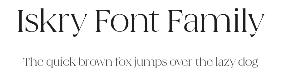 Iskry Font Family by Laïc: Type Foundry — Serif Font