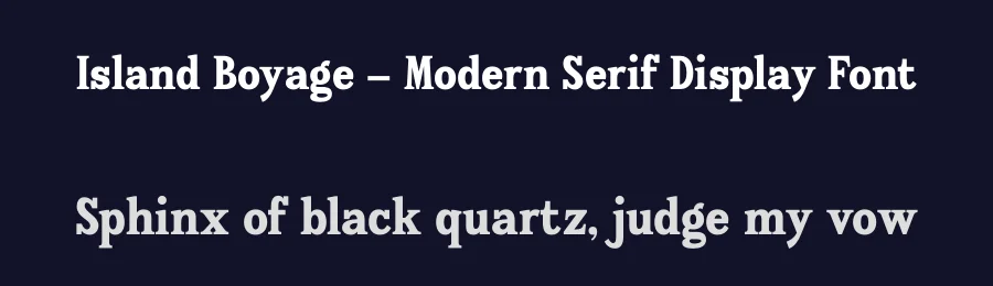 Island Boyage – Modern Serif Display Font by timelesstype.co — Display Font — thumbnail 2