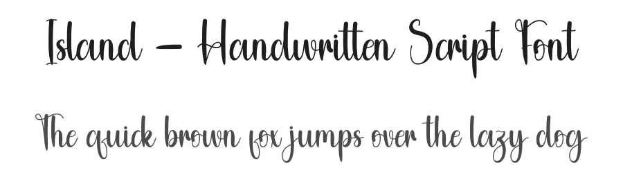 Island – Handwritten Script Font by andikastudio — Script Handwritten Font