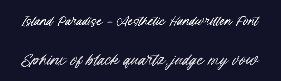 Island Paradise – Aesthetic Handwritten Font by letterenastudios — Script Handwritten Font — thumbnail 2