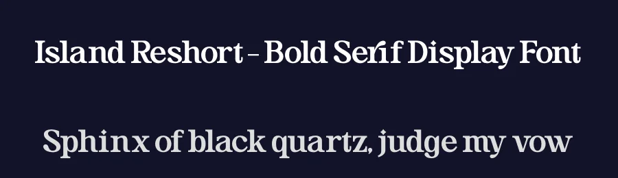 Island Reshort – Bold Serif Display Font by timelesstype.co — Display Font — thumbnail 2
