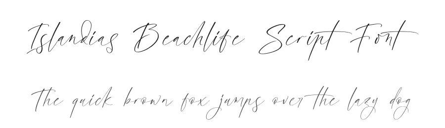 Islandias Beachlife Script Font by Operatype.Co — Script Handwritten Font