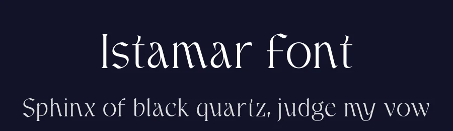 Istamar Font by Four Lines Std — Serif Font — thumbnail 2