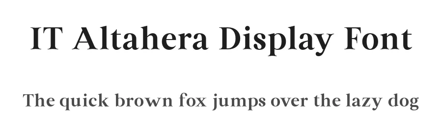 IT Altahera Display Font by Indotype Foundry — Serif Font