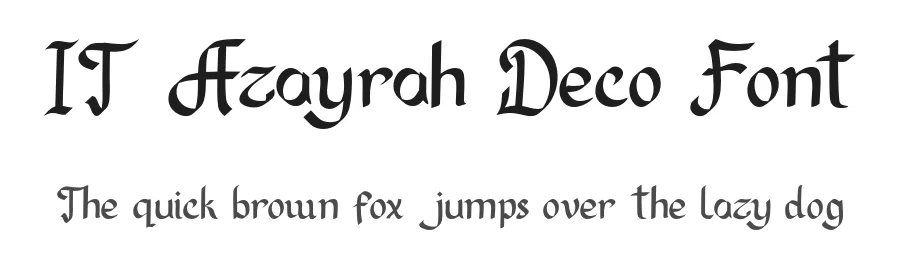 IT Azayrah Deco Font by Indotype Foundry — Display Font
