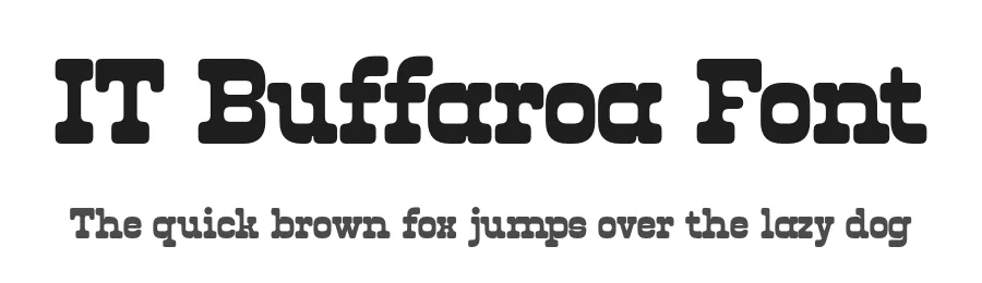 IT Buffaroa Font by Indotype — Slab Serif Font