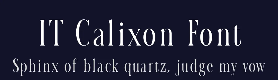 IT Calixon Font by Indotype Foundry — Serif Font — thumbnail 2