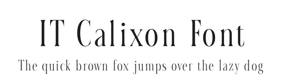 IT Calixon Font by Indotype Foundry — Serif Font