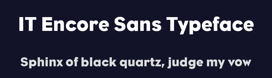 IT Encore Sans Typeface by Typeface — Sans Serif Font — thumbnail 2