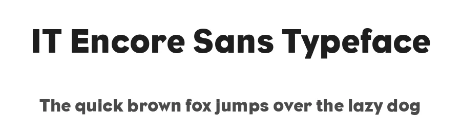 IT Encore Sans Typeface by Typeface — Sans Serif Font