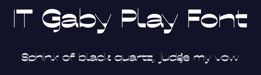 IT Gaby Play Font by Tetiana Ivanenko — Sans Serif Font — thumbnail 2