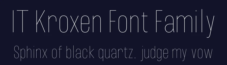 IT Kroxen Font Family by Indotype Foundry — Display Font — thumbnail 2