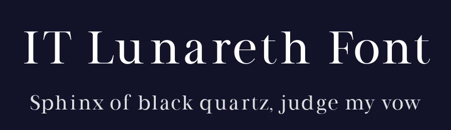 IT Lunareth Font by Indotype — Serif Font — thumbnail 2
