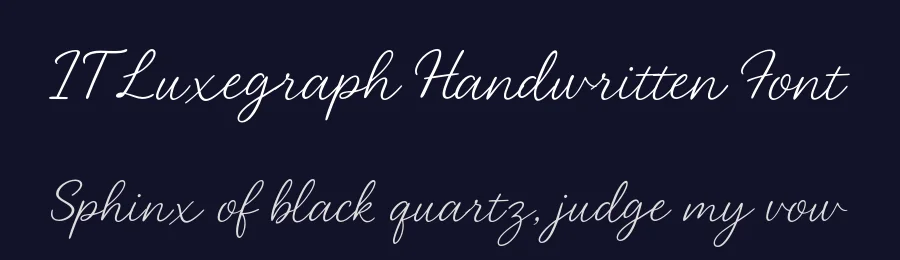 IT Luxegraph Handwritten Font by Indotype Foundry — Script Handwritten Font — thumbnail 2