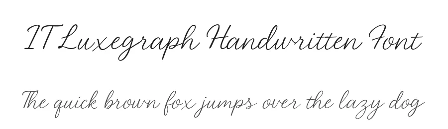 IT Luxegraph Handwritten Font by Indotype Foundry — Script Handwritten Font