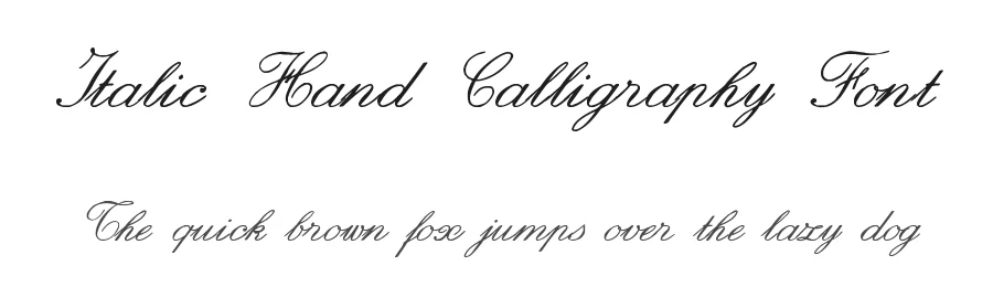 Italic Hand Calligraphy Font by zai — Script Handwritten Font