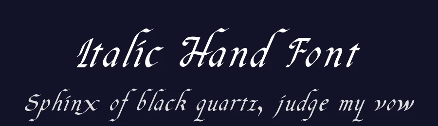 Italic Hand Font by George Williams — Blackletter Font — thumbnail 2