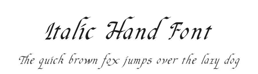 Italic Hand Font by George Williams — Blackletter Font