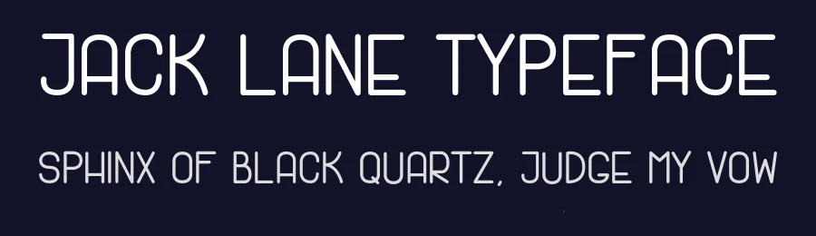Jack Lane Typeface by Mack Trinh ✪ — Sans Serif Font — thumbnail 2