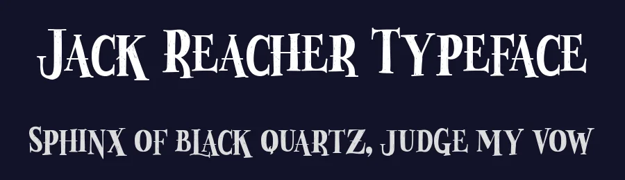 Jack Reacher Typeface by Typeface — Serif Font — thumbnail 2