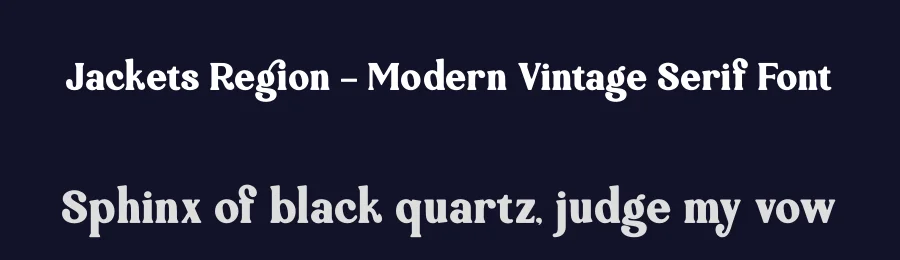 Jackets Region – Modern Vintage Serif Font by timelesstype.co — Serif Font — thumbnail 2