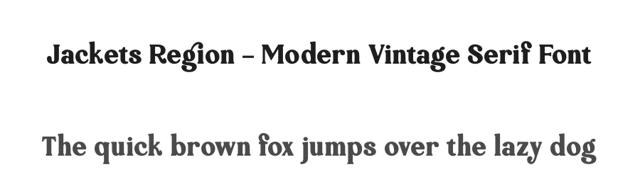 Jackets Region – Modern Vintage Serif Font by timelesstype.co — Serif Font