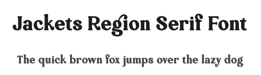Jackets Region Serif Font by timelesstype.co — Serif Font