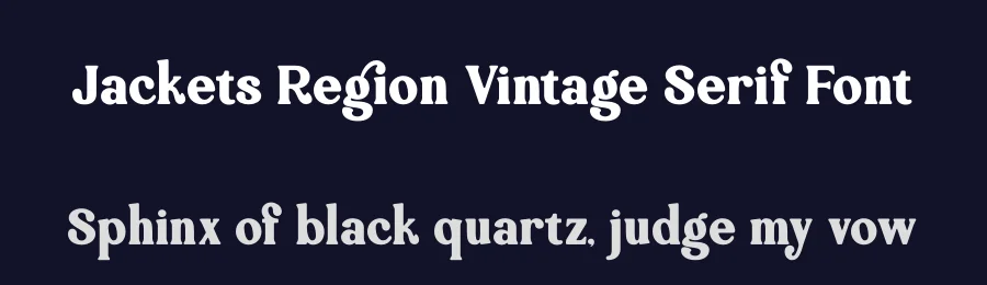 Jackets Region Vintage Serif Font by timelesstype.co — Display Font — thumbnail 2