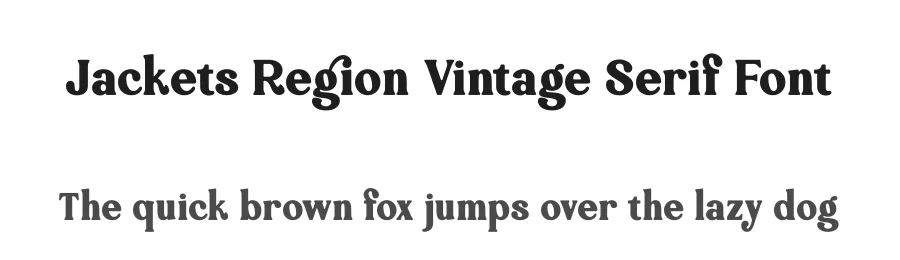 Jackets Region Vintage Serif Font by timelesstype.co — Display Font