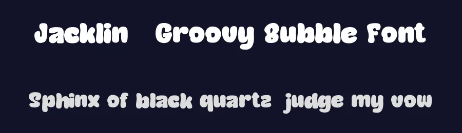 Jacklin – Groovy Bubble Font by Fontliner — Display Font — thumbnail 2