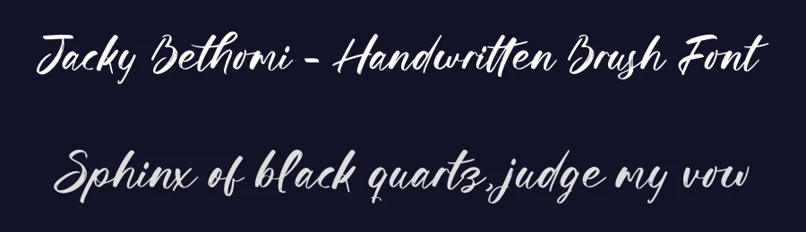 Jacky Bethomi – Handwritten Brush Font by stylishtype.co — Script Handwritten Font — thumbnail 2