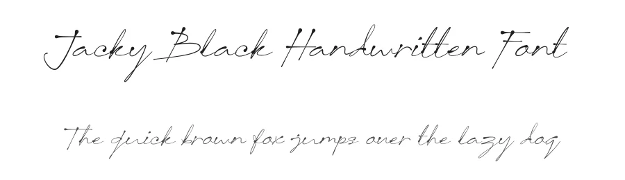 Jacky Black Handwritten Font by DLetters Std โ Script Handwritten Font
