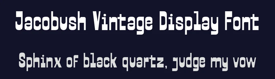 Jacobush Vintage Display Font by Hegiratype — Display Font — thumbnail 2