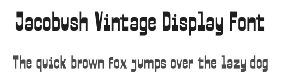 Jacobush Vintage Display Font by Hegiratype — Display Font