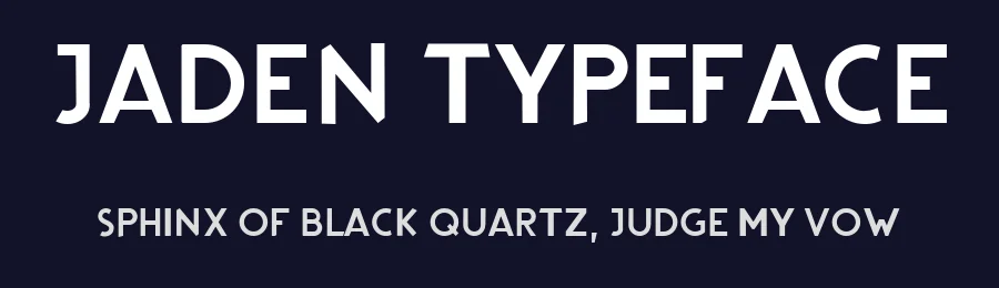 Jaden Typeface by Aritra Das — Sans Serif Font — thumbnail 2