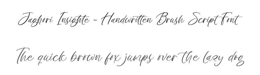 Jaghori Insighte – Handwritten Brush Script Font by letterenastudios — Script Handwritten Font