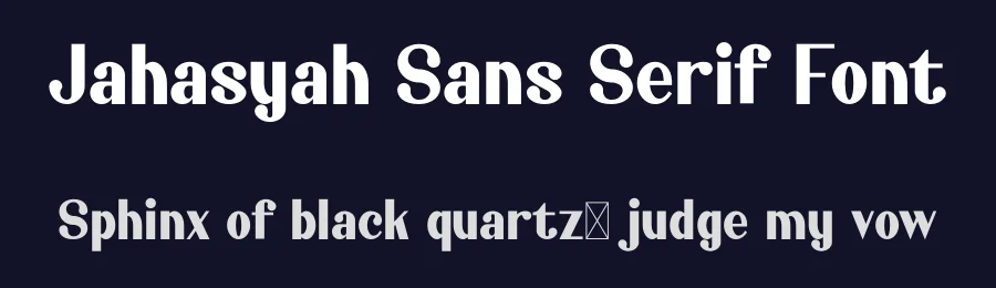 Jahasyah Sans Serif Font by AmruID — Sans Serif Font — thumbnail 2
