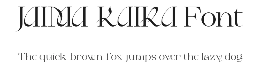 Jaima Kaira Font by CalligraphyFonts.net — Display Font